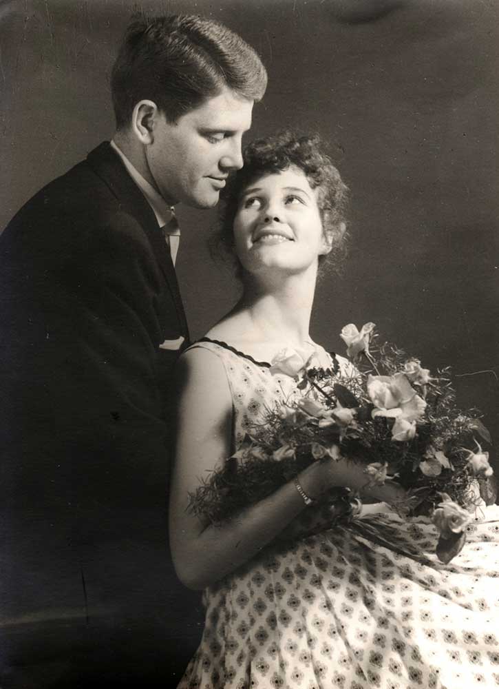 Bodo und Gunhild Gerth am Tag der Hochzeit im Jahr 1958