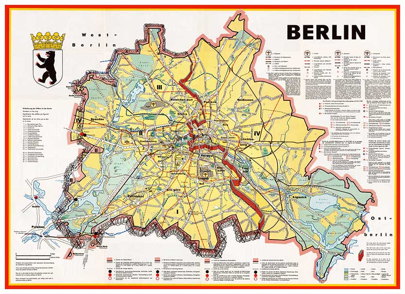 Karte des geteilten Berlins