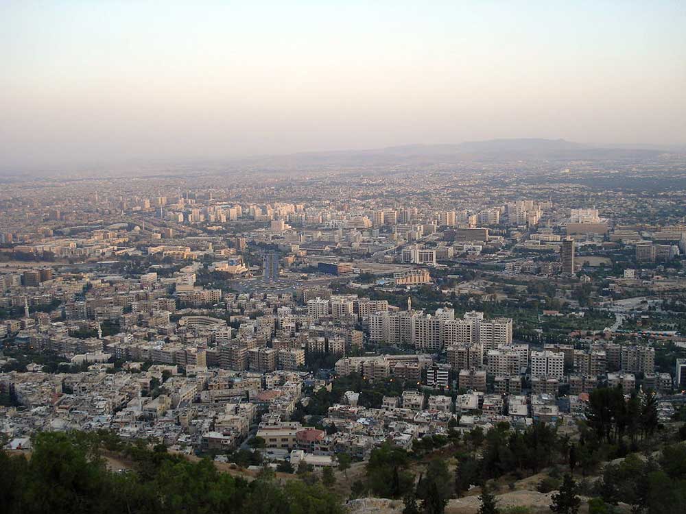 Blick auf Damaskus vor dem Bürgerkrieg