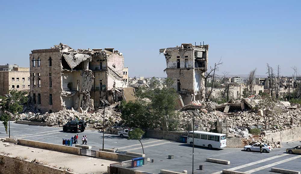 Überall im Land sieht man Spuren des syrischen Bürgerkrieges